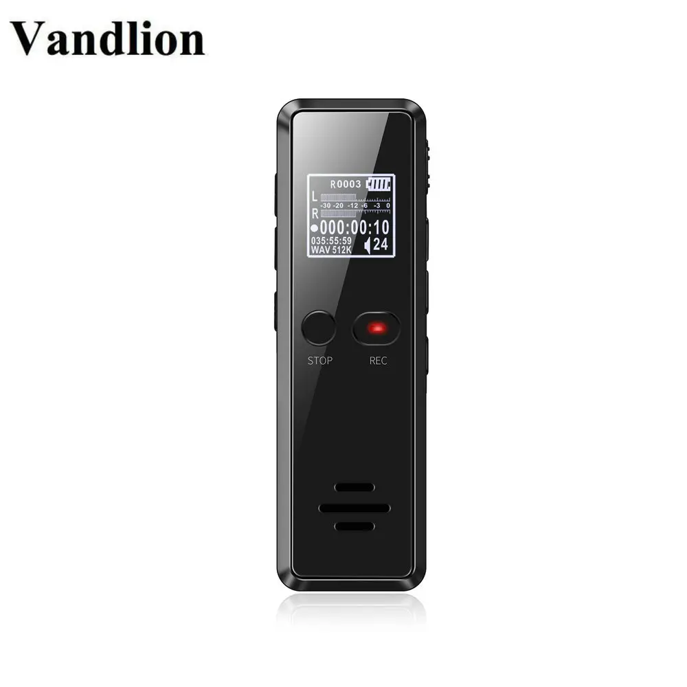 Vandlion V90 Digital Voice Activated Diktafon Dictaphone Dolge Razdalje Snemanje Zvoka MP3 Predvajalnik Zmanjšanje Hrupa Zapis WAV