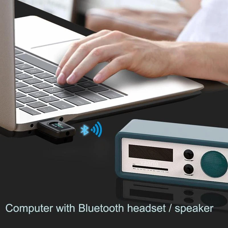 VAORLO Brezžični vmesnik Bluetooth 3 V 1, USB Oddajnik Sprejemnik LED Zaslon Stereo Glasbe Za Slušalke TV Zvočnik S 3,5-AUX