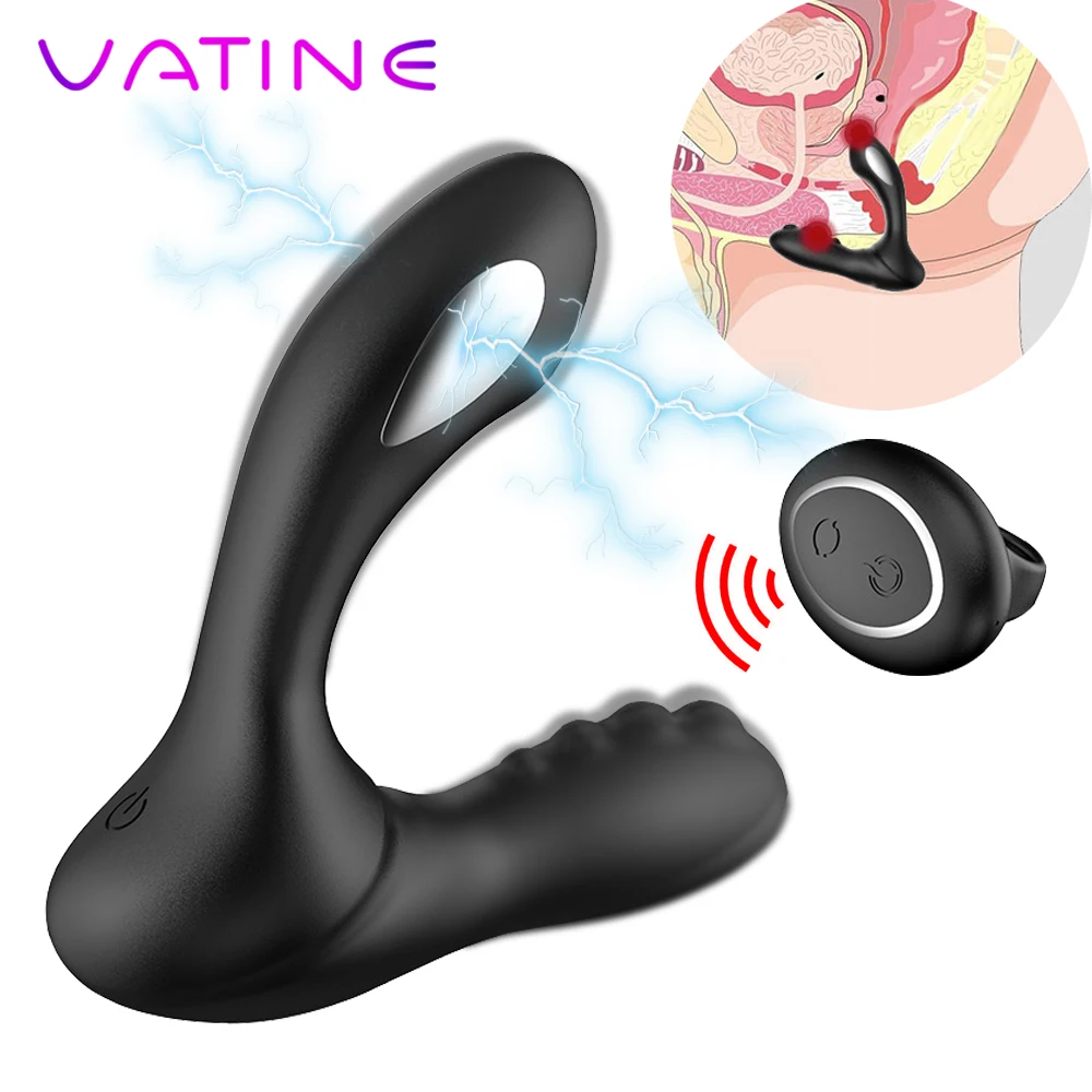 VATINE 8 Hitrosti Analni Dildo, Vibrator Presredka Analni Stimulator Rit Vtič Električnega Udara Prostate Massager za Moške, Ženske, Geji,