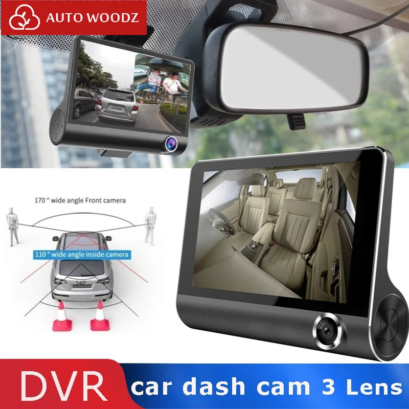 Vehemo Avto Dvr Dash Cam 3 Pogled od Zadaj Kamero HD Multi-Funkcijo Auto Katomic je Univerzalni 4 Palčni Vozila 1080P Video Snemalnik Vožnje