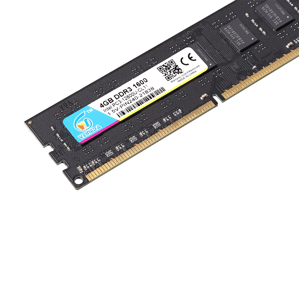 VEINEDA nov Pomnilnik ram DDR3 4gb 1600Mhz ddr 3 4 gb PC3-12800 Memoria 240pin združljiv 1066 1333 za AMD Intel Desktop
