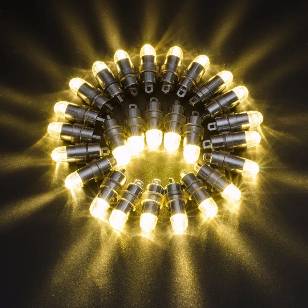 Velik Popust!!!(20PCS/Paket)LED Balon RGB Svetlobe Utripajoča Cvetlični Potopne Mini Noč Stranka Lučka Vodnjak Stekla za Razsvetljavo