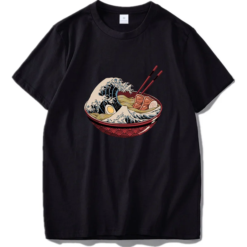 Velik Val T shirt Gunma Vroče Modno Oblikovanje Black Okusno Rezanec Japonska Tshirt