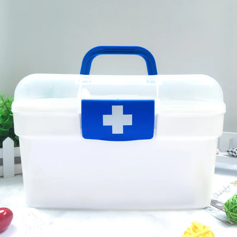Velika Družina Domov Medicine Prsih Kabinet Zdravstveno Nego Plastike Drog Prve Pomoči, Komplet Škatla Škatla za Shranjevanje Prsih Predali