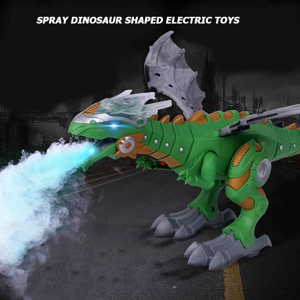 Velika Spray Mehanski Dinozavri s Krili Risanka Elektronski Hoja Živali, Igrače, Električne Igrače Požara Dihanje Vodni curek