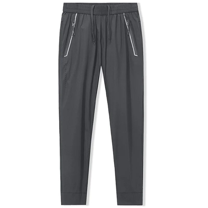 Velika velikost L~8XL poletne moške Ledu svilene tkanine za šport sweatpants Slim Stretch Ohlapne hlače moški Vojaška Nepremočljiva Hitro Suhe hlače