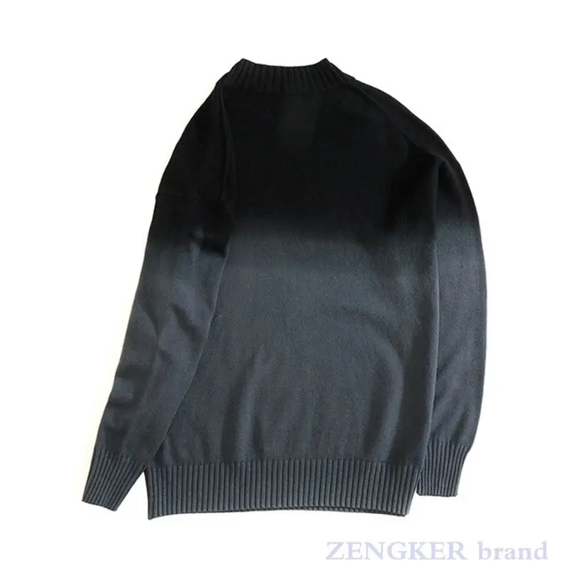 Velika velikost moške plima blagovne znamke pulover jeseni plus velikost plesti pulover, trendy gradient puloverju pulover 7XL prevelik mens jopica