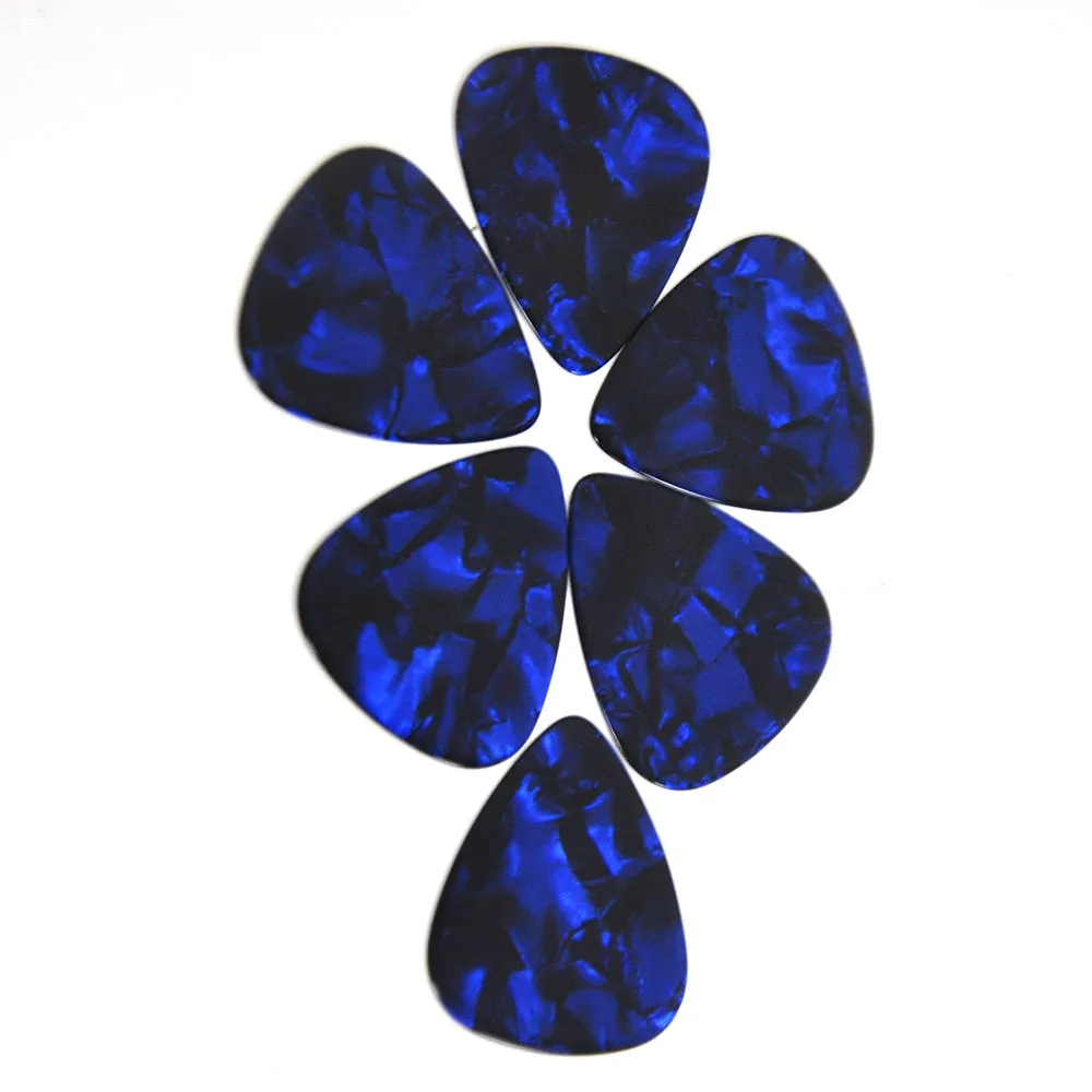 Veliko 50pcs Blue Pearl Srednje 0.71 mm Celuloidnih Kitaro Izbirčen Plectrums