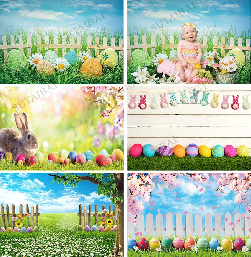 Velikonočni Zajček Pomlad Kulise Otrok Rojstni Dan Zeleno Fantasy Vrt Jajca Foto Ozadje Fotografija Ozadje