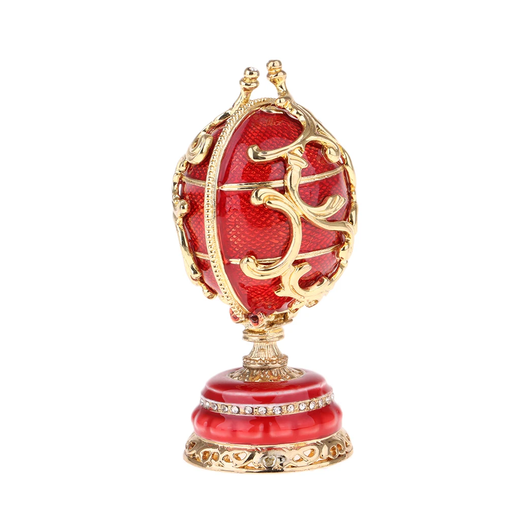Velikonočno Jajce Trinket Polje Nakit Polje Rusija Jajca Figur Obrti Ornament Dekor