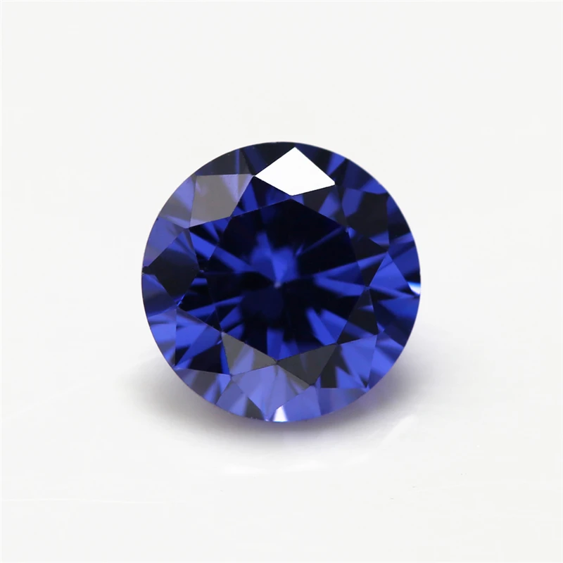 Velikost 1~10 mm Modro Okroglo Obliko 5A Kubičnih Cirkonij Kamen Sintetičnih Gems CZ kamen Za Nakit