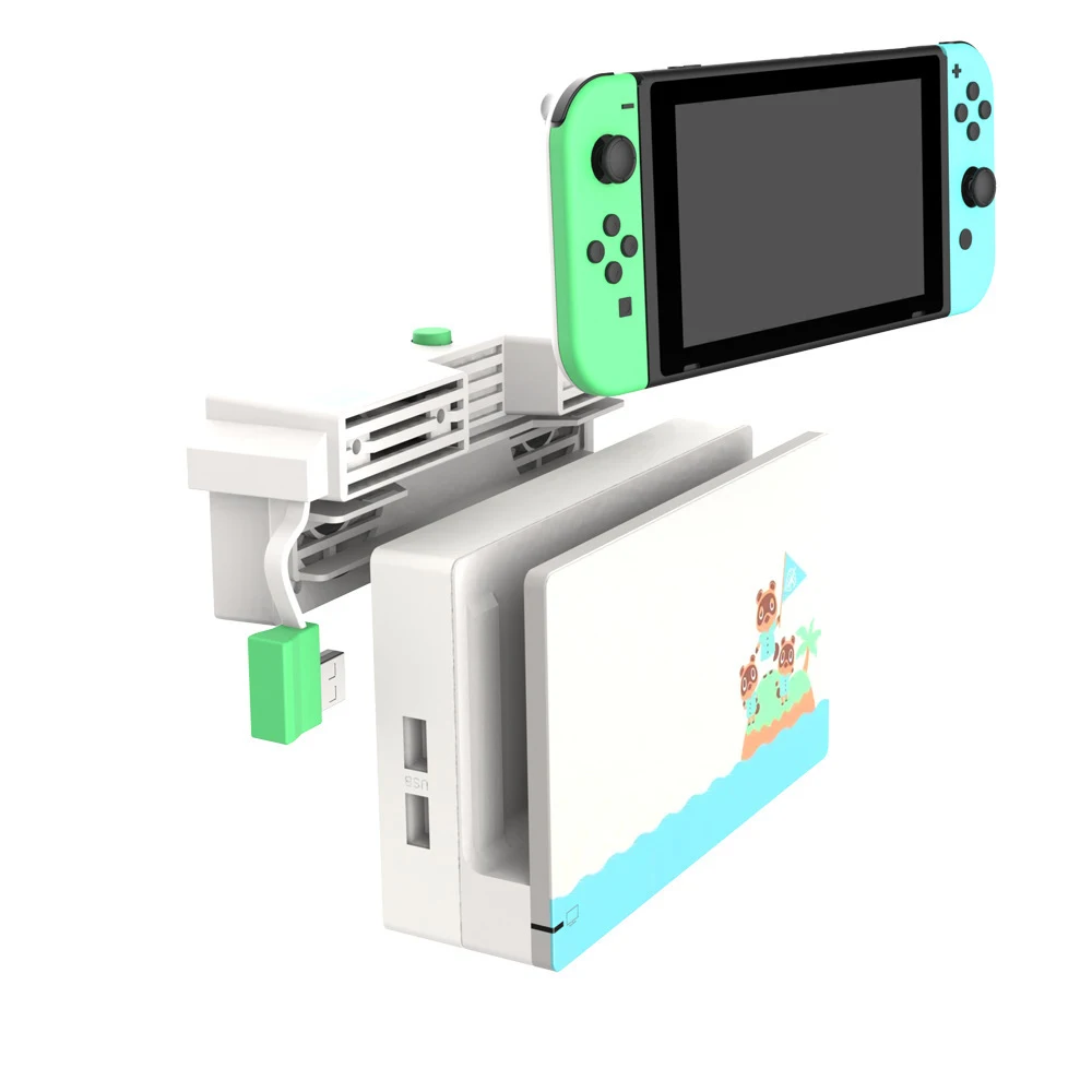 Ventilatorji Za Nintendo Stikalo Gostiteljice Znanja Dock Živali, ki Prečkajo Hladilni Ventilator z Dustproof Kritje Namizno Stojalo
