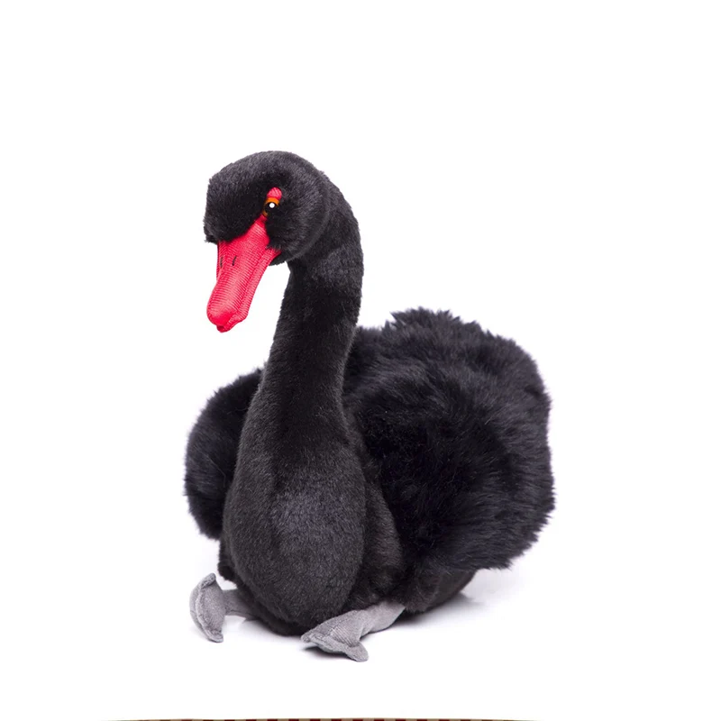Veren Črno Bel Labod Lutka Simulacije Swan Plišaste Lutke Srčkan Živali Plišastih Otroci Igrače Dom Dekor Okraski Foto Rekviziti