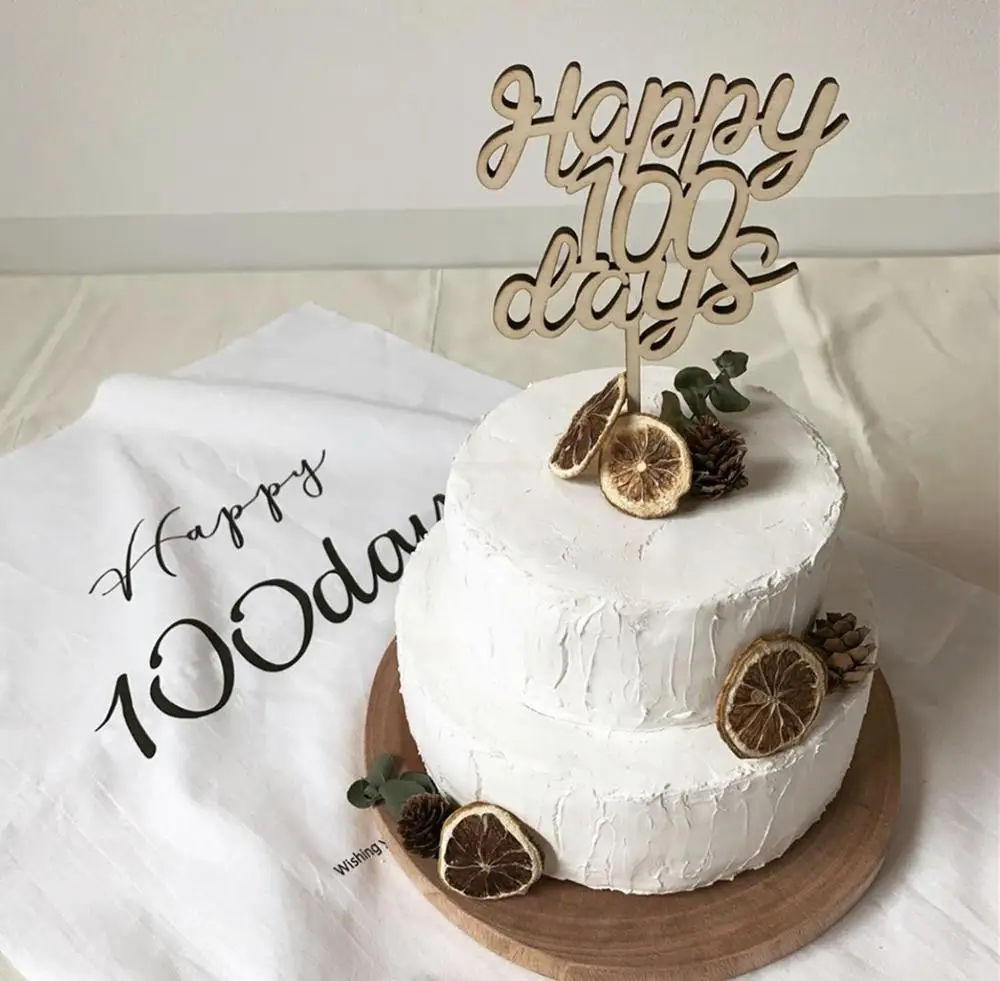 Vesel 100 Dni Torto Pokrivalo Otroka Rojstni Dan Les Torto Pokrivalo 100 Dni Stranka Dekoracijo Baby Tuš Korist