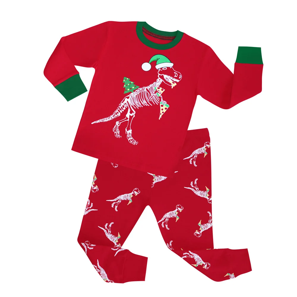Vesel Božič Baby Dekleta Roza Sova Tiskanje Pižamo Otroke Božič Pižamo Pijamas Pižame za 1-8 Let Dojencek Dekliška Oblačila