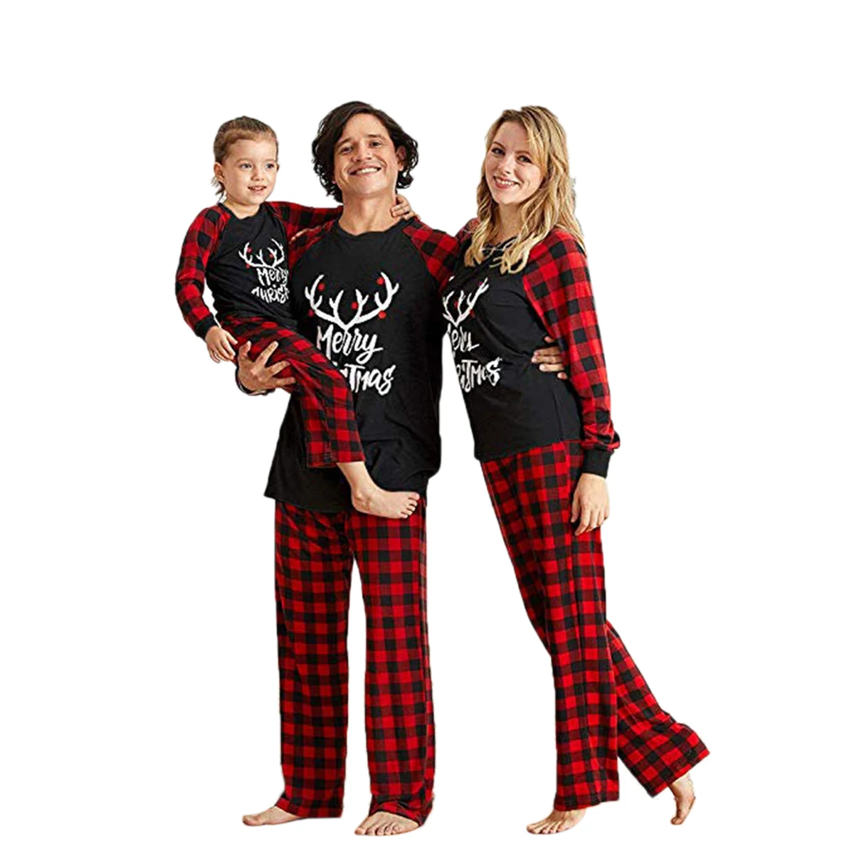Vesel Božič družinski pižamo nastavite mati, oče, Otrok Obleke Nastavite romper sleepwear Družino ujemanja obleke Tos+Hlače oblačila