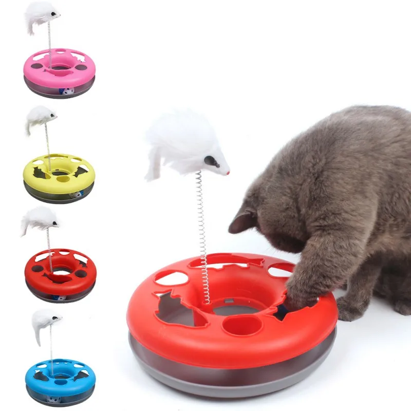 Več Barve Mačka Igrače Pomlad Miši Noro Zabavo Disk Večnamenski Disk Igrajo Dejavnost Pet Smešno Igrače
