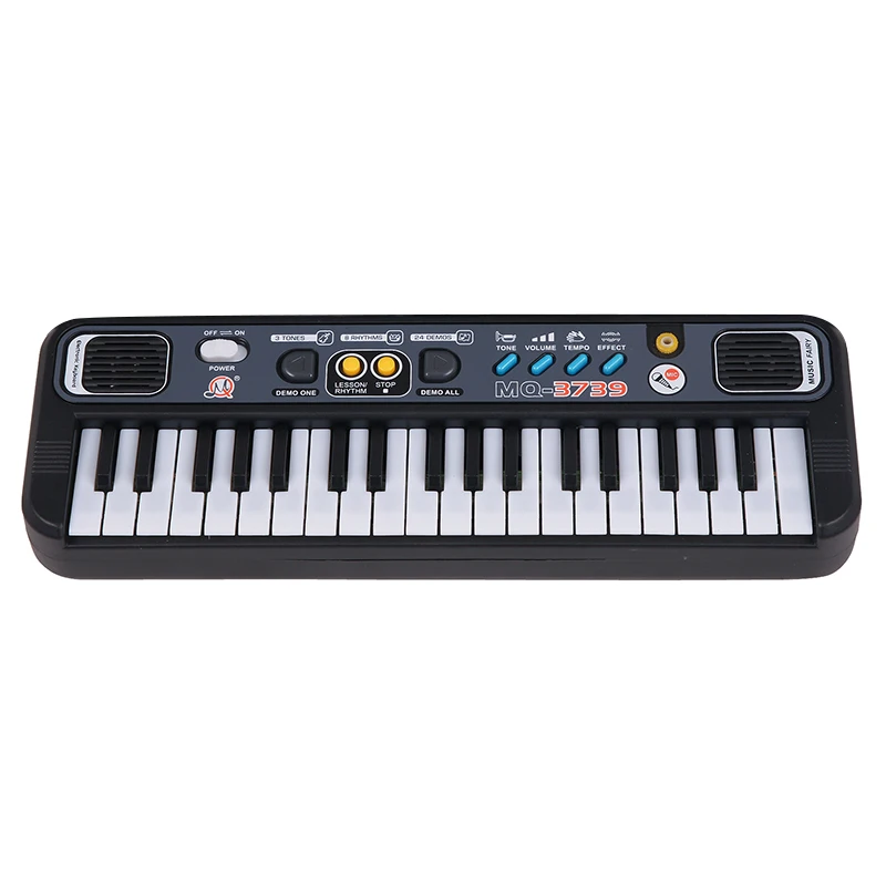 Večnamenski Mini Elektronski Klavir Z Mikrofonom Abs Otrok Prenosni 37 Tipk Digitalne Glasbe Electone Tipkovnico Darilo