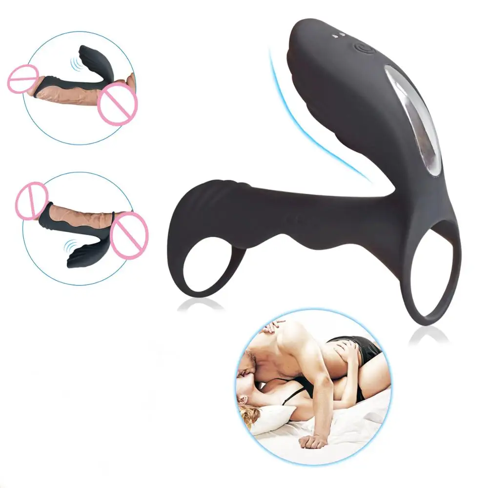 Vibracijska Petelin Obroč za Pare, ki Igra 7 Močne Vibracije Silikonski Penis Obroček Zgostitev Penis Klitoris Stimulator Za Ženske