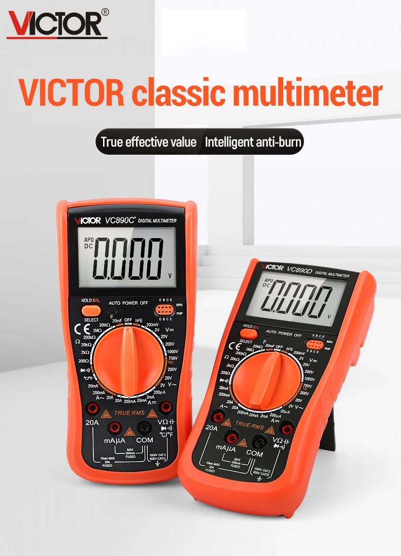 VICTOR natančen digitalni multimeter VC890C Samodejno Univerzalni Digitalni Multimeter Kompakten In Enostaven Za uporabo