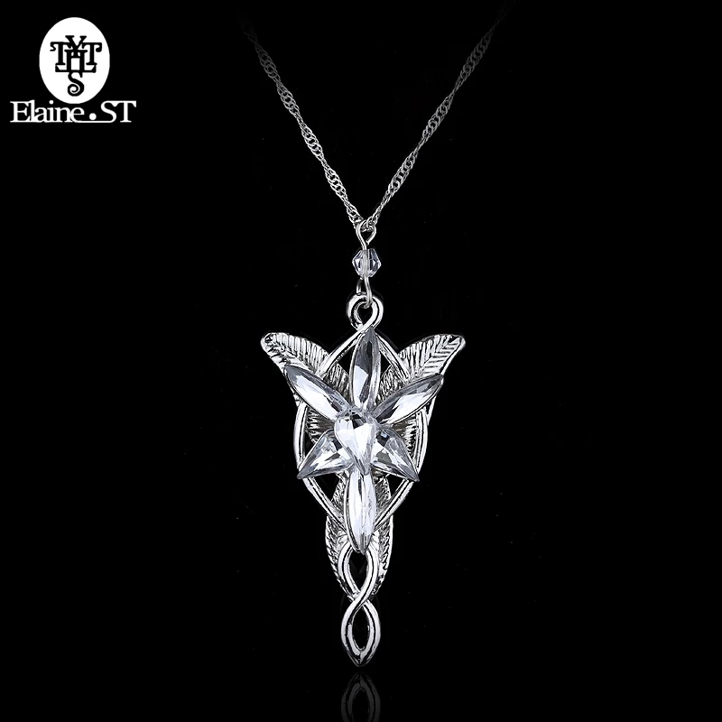 Vilini Princesa Aragorn Arwen Evenstar Obesek Necklacesthe somrak star pedant maxi Kristalno ogrlica izjavo nakit