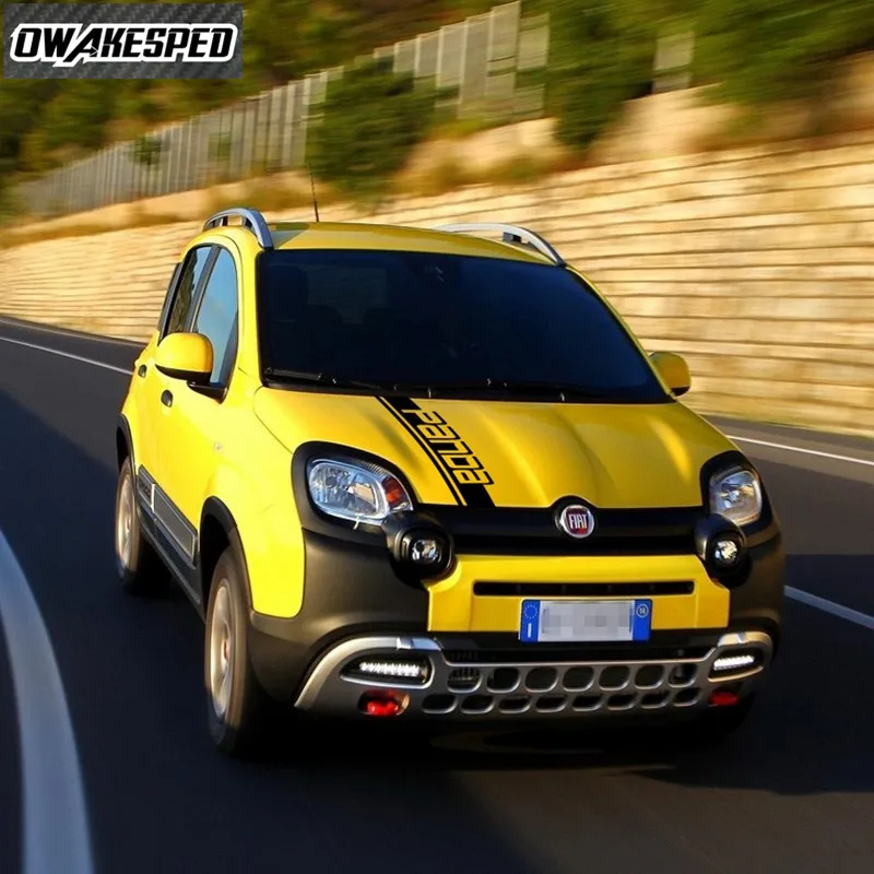 Vinilne Nalepke Avto Kapuco Bonnet Proge Auto Pokrov Motorja Dekor Nalepke Za Fiat Panda 4X4 Off Road Cross Styling