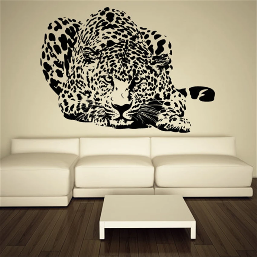 Vinilne nalepke pvc nalepke leopard živali hitrost Doma Dekor Izmenljive Stenske Nalepke Vinyl Otroci Soba Art Dekor Stenske Nalepke N182