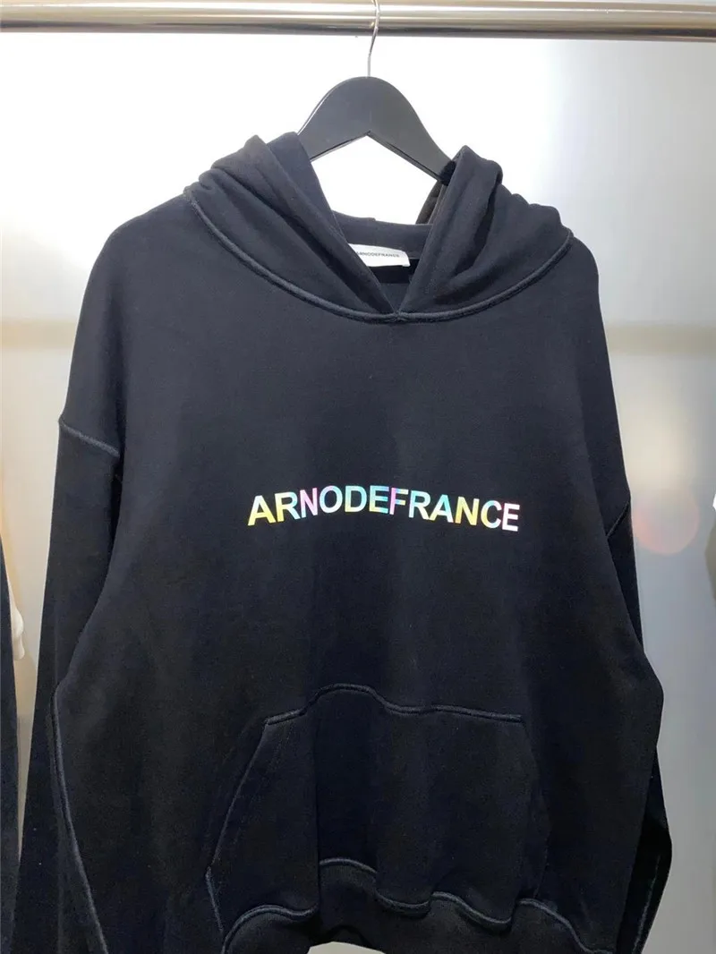 Vintage ADF 2020 zbirka Arnodefrance Hoodie 1:1 Visoke Kakovosti Hooded Svoboden Ulične Arnodefrance Puloverju
