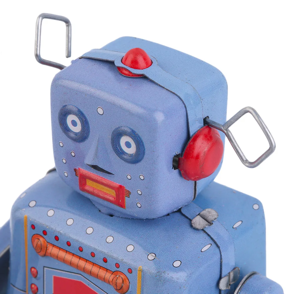 Vintage Kovinski Tin Bobnanje Robot Planu Veter Tin Toy Zbirateljske Novo Prodaje