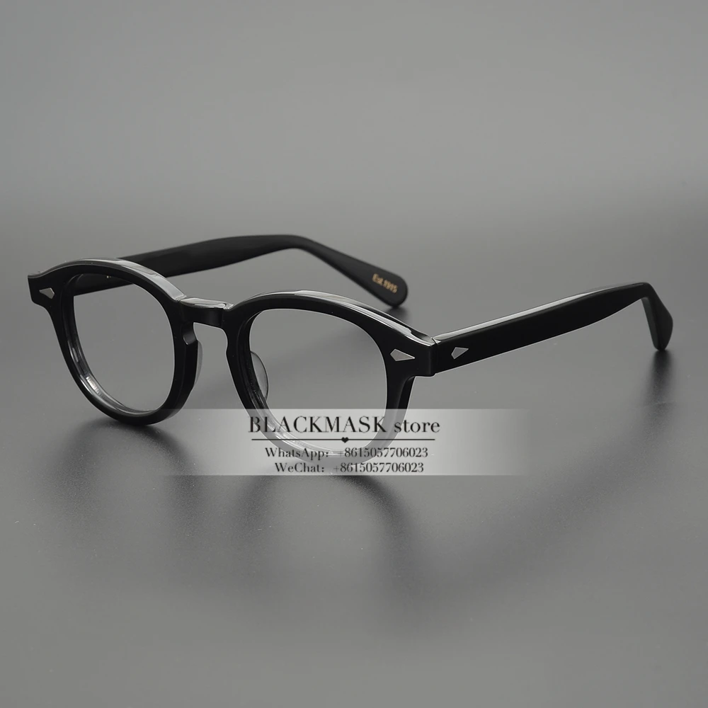 Vintage krog optičnih slik Johnny Depp Očala, optično okvirji Znamke Okrogle Očala Okvir Lemtosh Spektakel Recept objektiv