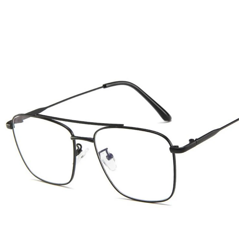 Vintage Optičnih Očal Ženske Visoke Kakovosti Kovinski Dvojni Svetlobni Ravno Ogledalo Eye Glasses Retro Ponaredek Očala Za Kratkovidnost Okvir Moški