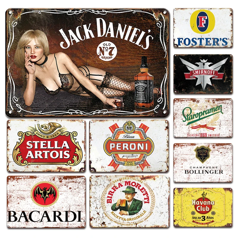 Vintage Piva Blagovne Znamke Plakat Kovinski Tin Znak Evropske Retro Domov Bar Okras Iz Železa Slikarstvo Osebno Pub Klub Industrijske Dekor