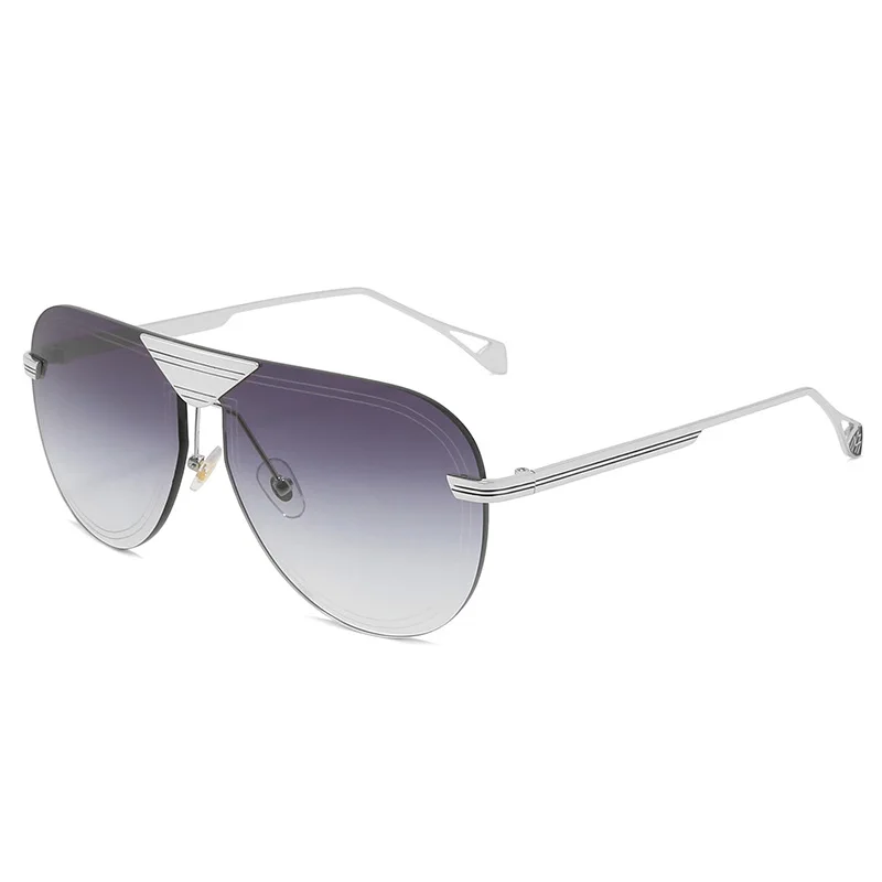 Vintage Rimless Zlitine Letalstva Pilotni sončna Očala Moških 2020 blagovne Znamke Gradient sončna Očala Ženski Metal Ovalne Odtenkih Črne UV400