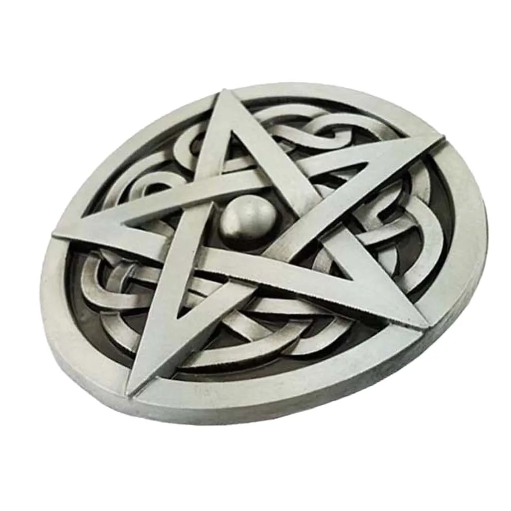 Vintage Starinsko Zahodni Keltski Hexagram Belt Sponke za Pas Širina 3.6-3.9 cm