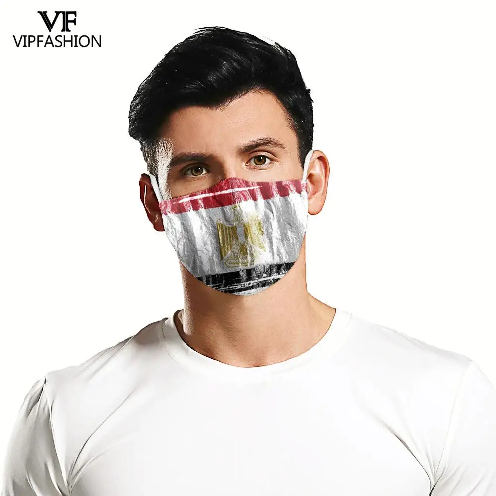 VIP MODA Vroče Prodaje Odraslih Masko Zastavo Print Masko za enkratno uporabo Zaščitna Anti-prah, odporen na veter. Stroj Tkanine Usta Maske
