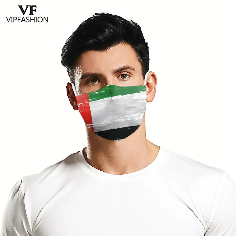 VIP MODA Vroče Prodaje Odraslih Masko Zastavo Print Masko za enkratno uporabo Zaščitna Anti-prah, odporen na veter. Stroj Tkanine Usta Maske