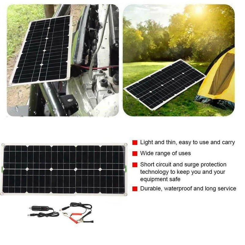 Visok Izkoristek Sončne celice, Prenosni 100W12V5V Mobilni Telefon QC3.0, Prilagodljiv Solarni Panel Avto Zunanji Sili Polnjenje