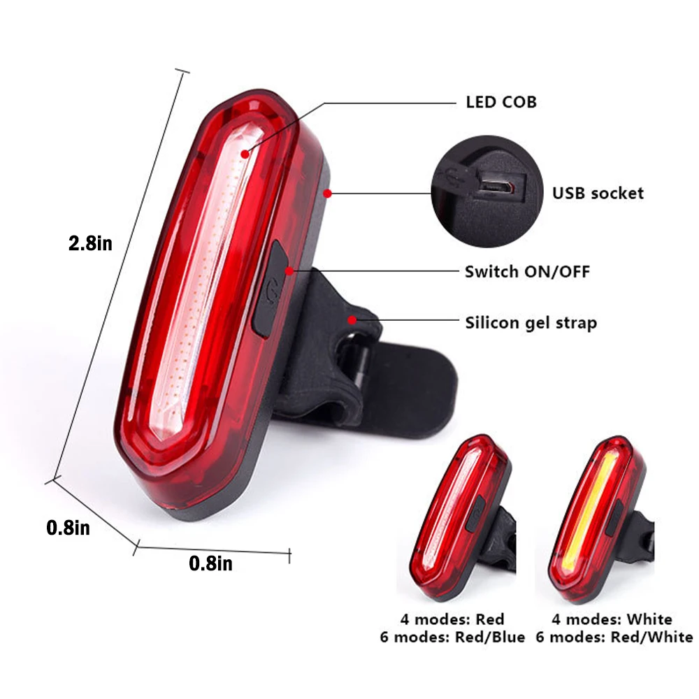 Visoka Kakovost 120 Lumnov Kolo LED Rep Svetlobe USB Polnilne Močna Kolesa Zadnje Luči Kolesarska Svetilka Kolesarska Oprema