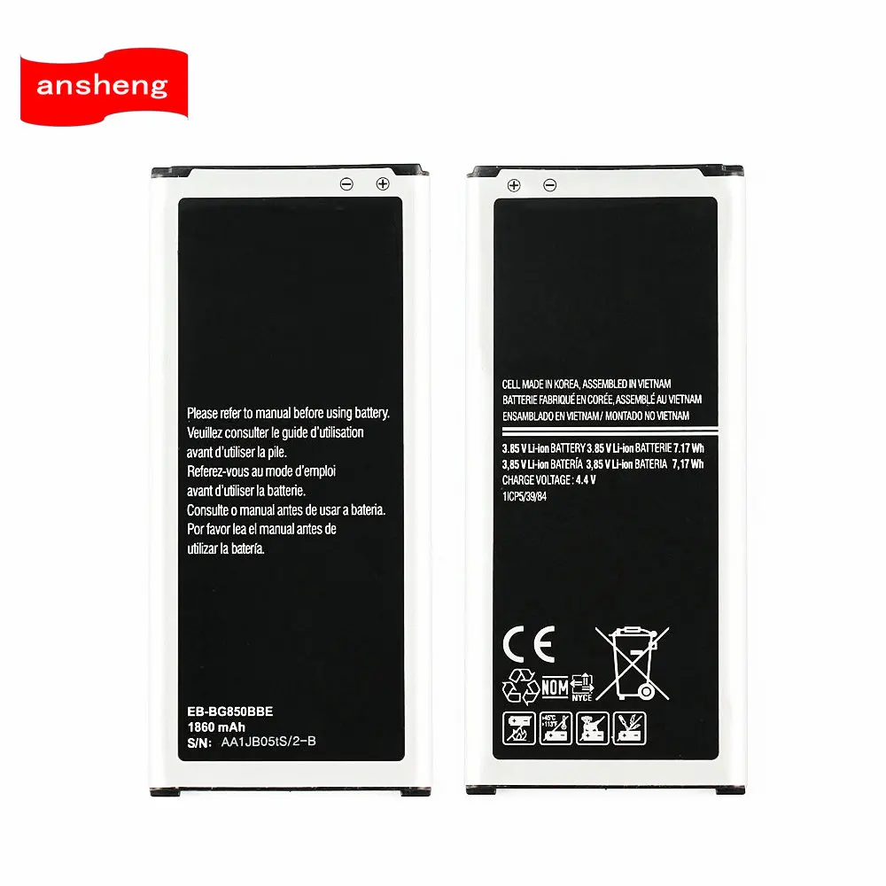 Visoka Kakovost 1860mAh EB-BG850BBE Baterija za Samsung Galaxy Alfa G850 G8508S G850A G850Y G850K G8509V G850F