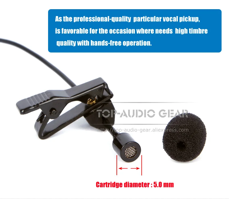 Visoka Kakovost 3.5 mm Jack Vtič Moški Vijak Zaklepanja Clip-On River Lavalier Mikrofon Za Brezžični Mikrofon BodyPack Črne Barve