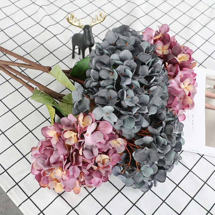Visoka kakovost Eno oljno sliko hydrangea simulacije svile cvet okno doma poročno dekoracijo Umetnih ponaredek cvet