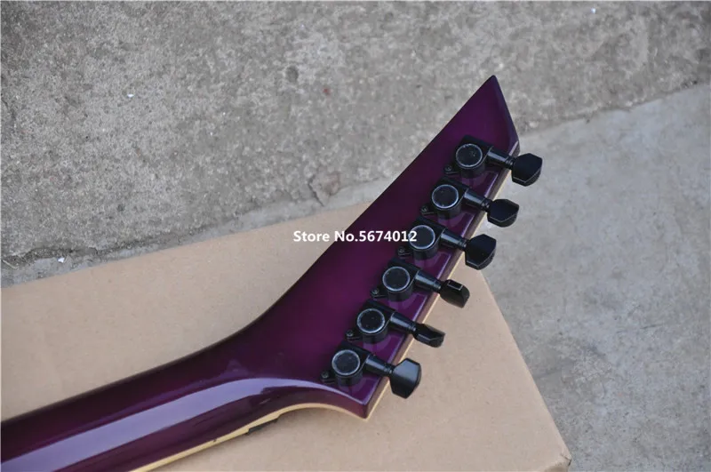 Visoka kakovost prilagojene različice vijolično povezavi vilice zrakoplova posebno oblikovan električna kitara dvojna gugalnica most črna dostop