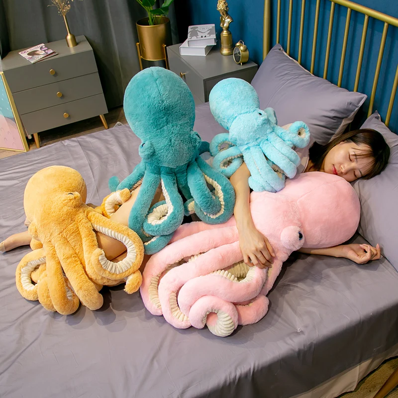 Visoka Kakovost Simulacije Hobotnica Igrače, Pliš Plišaste Lutka Mehko Živali Roza Modra Hobotnica Igrače Vzglavnik Za Otroka, Otrok, Otroci Darila