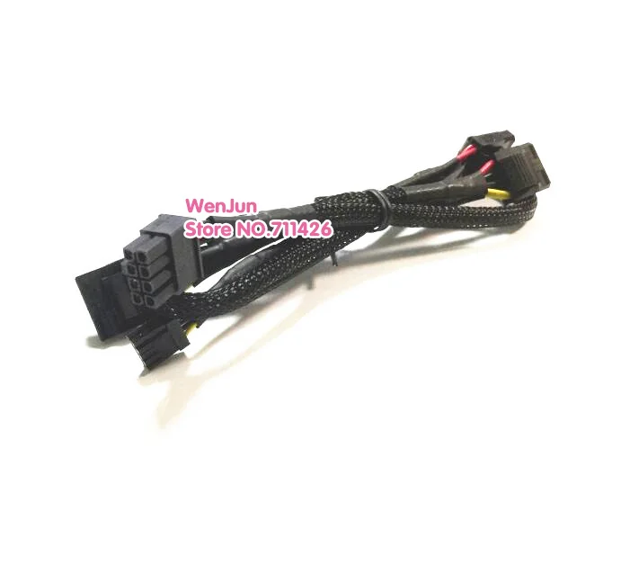 Visoka Kakovost črno sleeved 8pin Moški 1 do 3 IDE 4pin molex Modualr Napajalni Kabel za TT 1000w 1200W 1500w PSU serije