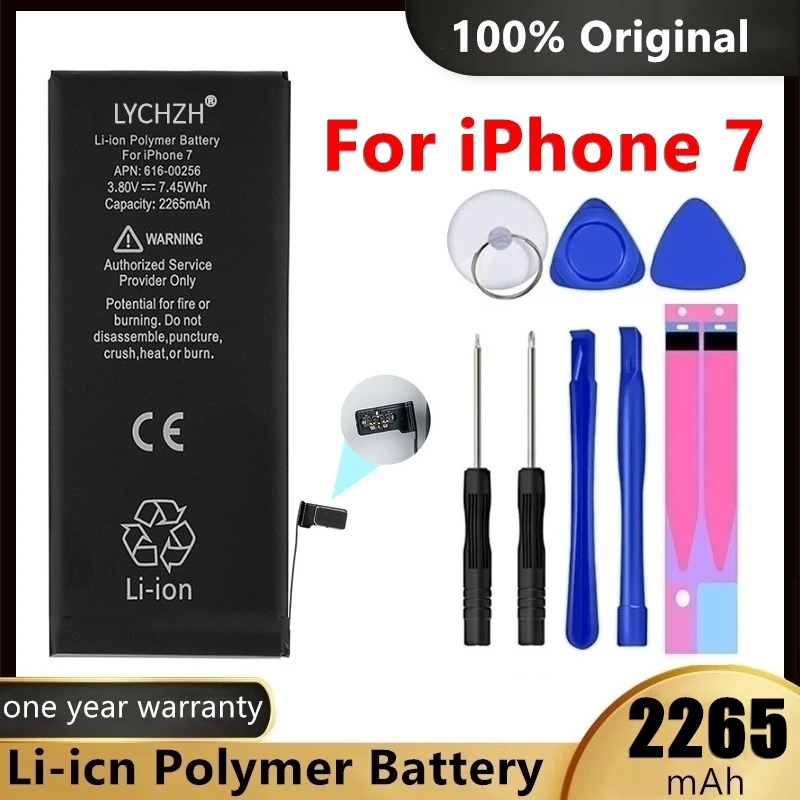 Visoka Zmogljivost 2265mAh Za iPhone 7 Baterija Za iphone7 Za iPhone 7G za iphone7g Li-polymer Bateria +Orodja Za iPhone7 Baterije