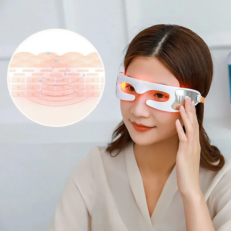 Visoko Frekvenco Vibracije Masaža Oči Masko Spanja, Blaži Utrujenost LED Svetlobno Terapijo Odstranite Črni Krog Gube Nego Oči Naprave