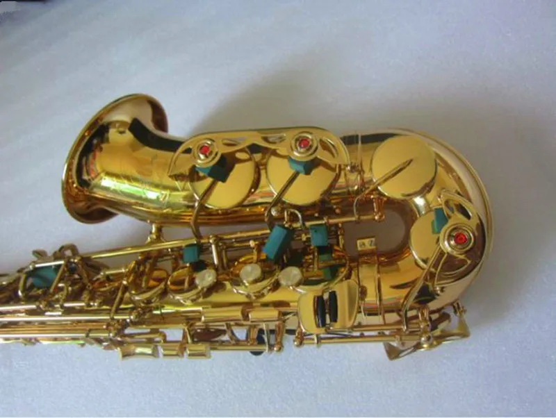 Visoko kakovost 875EX Strokovno Alto Spusti E Saksofon Zlato Alto Saksofon z Band Usta Kos Reed Aglet brezplačno