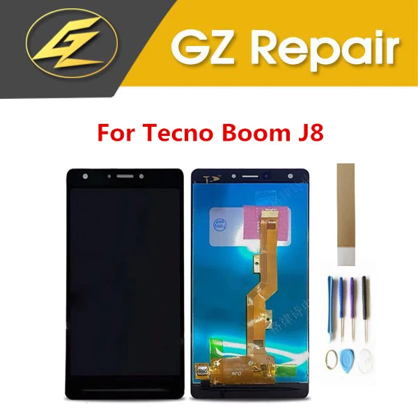 Visoko Kakovost Za Tecno Boom J8 Za Tecno J8 LCD Zaslon, Touch Senzor Računalnike Skupščine Črne Bele Barve Z Orodji Trak