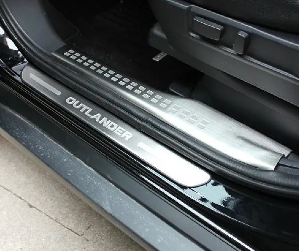 Visoko kakovostnega nerjavečega jekla Zunanja vrata polico Notranji Izvažajo Ploščo Avto dodatki Za Mitsubishi Outlander Samurai 2013 - 2018