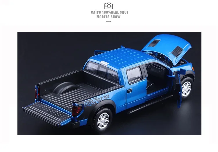 Visoko Simulacije Lepe Diecasts & Igrača Vozila: Caipo Avto Styling Ford F150 Raptor Pickup Tovornjakov 1:34 Zlitine Modela Avtomobila